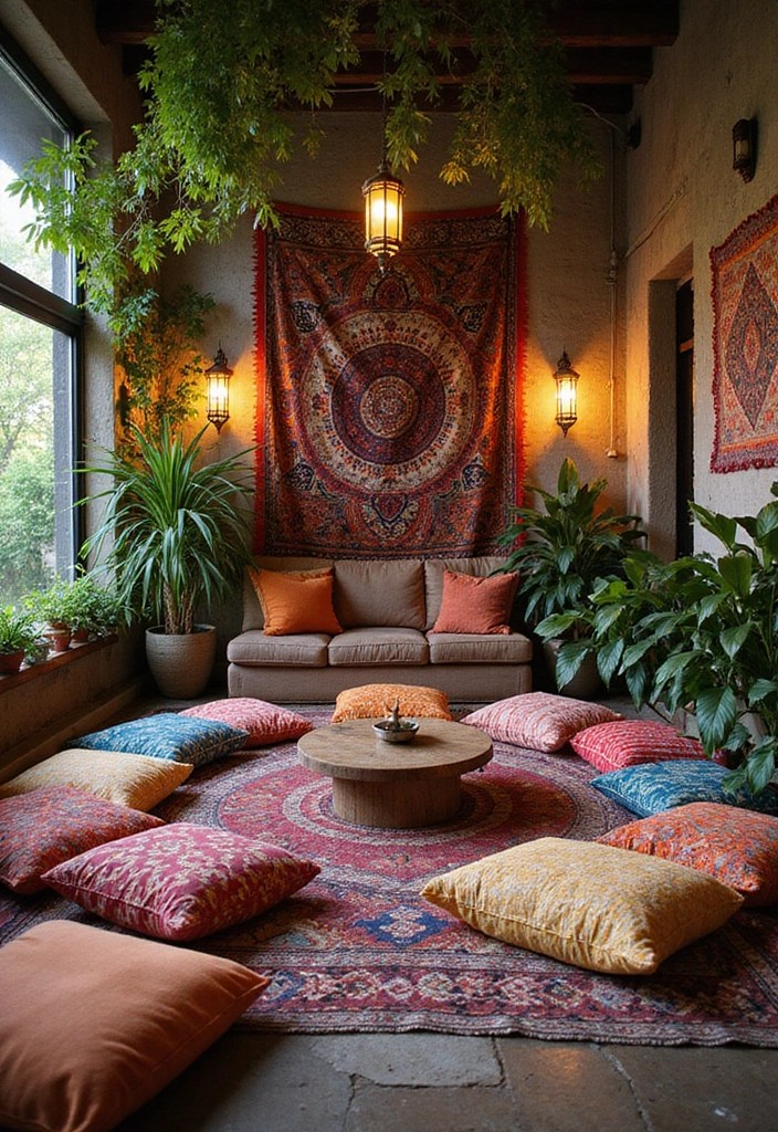 10 Comfortable Lounge Set Ideas That'll Make You Never Want to Leave Home! - 3. Bohemian Lounge Vibes