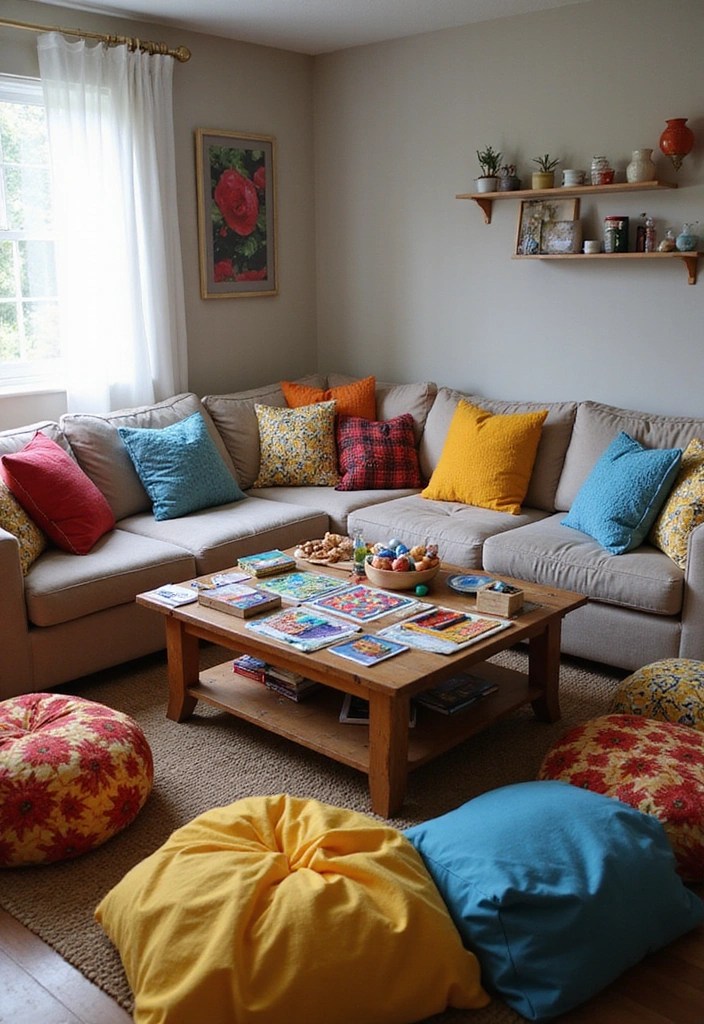 10 Comfortable Lounge Set Ideas That'll Make You Never Want to Leave Home! - 7. Family Game Night Setup