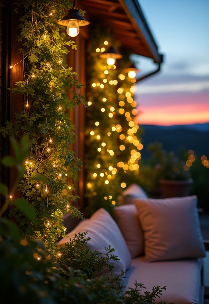 13 Amazing Vertical Garden Ideas That Make Any Space Feel Lush and Green! - 12. Vertical Garden with Light Fixtures