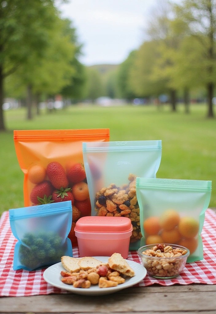 13 Game-Changing Travel Accessories for 2025 (You Won't Believe #7!) - 6. Reusable Silicone Food Storage Bags