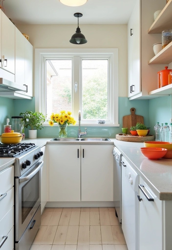 14 Functional Kitchen Layouts That Make Small Spaces Feel Huge! - 10. Color Palette Choices: Brighten Up