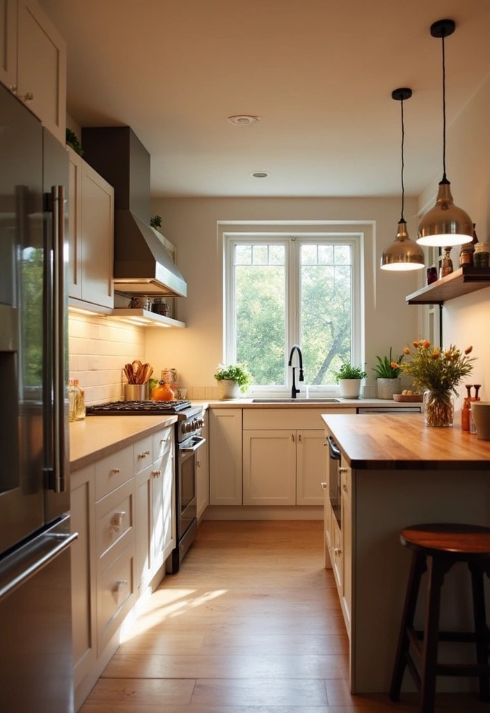 14 Functional Kitchen Layouts That Make Small Spaces Feel Huge! - 11. Lighting Strategies: Bright Ideas