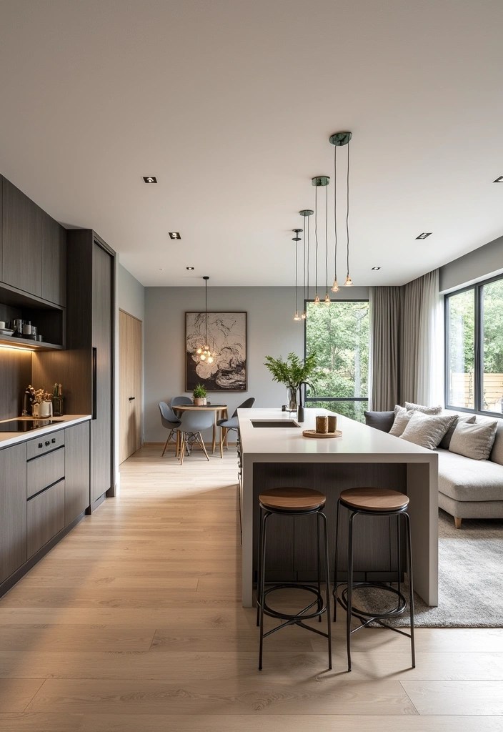 14 Functional Kitchen Layouts That Make Small Spaces Feel Huge! - 4. Open Concept Kitchen: Blending Spaces