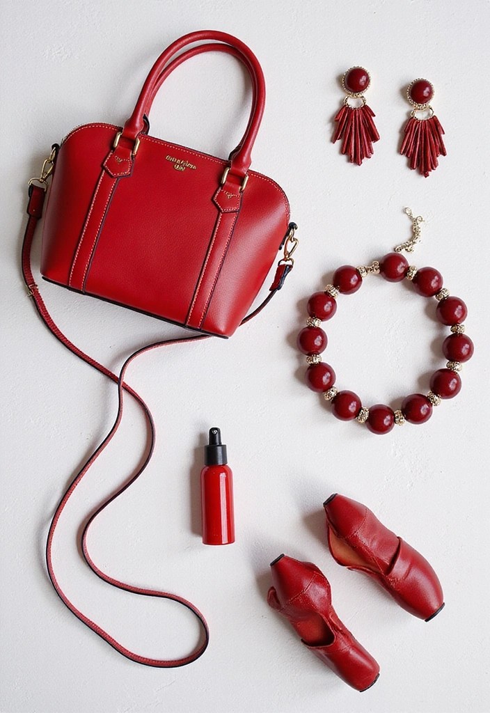 20 Cherry Red Fashion Inspirations That Will Ignite Your Creativity! - 3. Bold Cherry Red Accessories