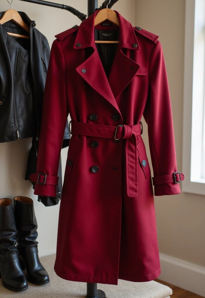 20 Cherry Red Fashion Inspirations That Will Ignite Your Creativity! - 4. Chic Cherry Red Outerwear
