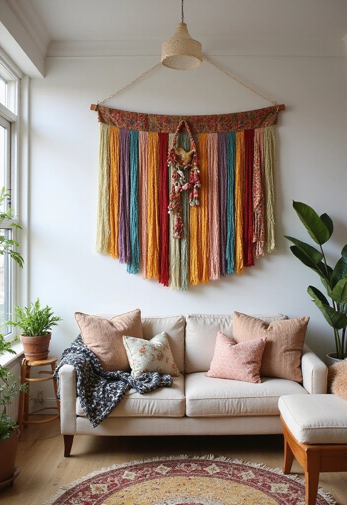 20 Upcycled Decor Ideas That Are So Stylish, You'll Want to Make Them All! - 19. Upcycled Fabric Wall Hanging