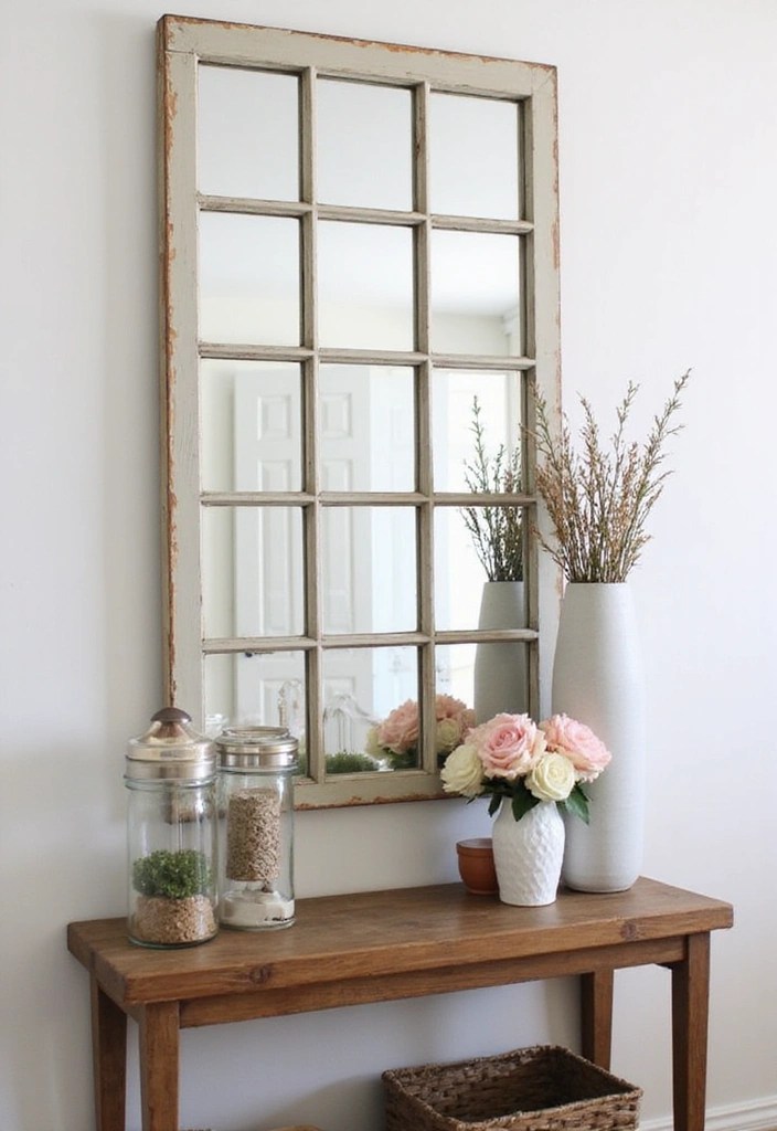 20 Upcycled Decor Ideas That Are So Stylish, You'll Want to Make Them All! - 6. Repurposed Window Frame Mirror