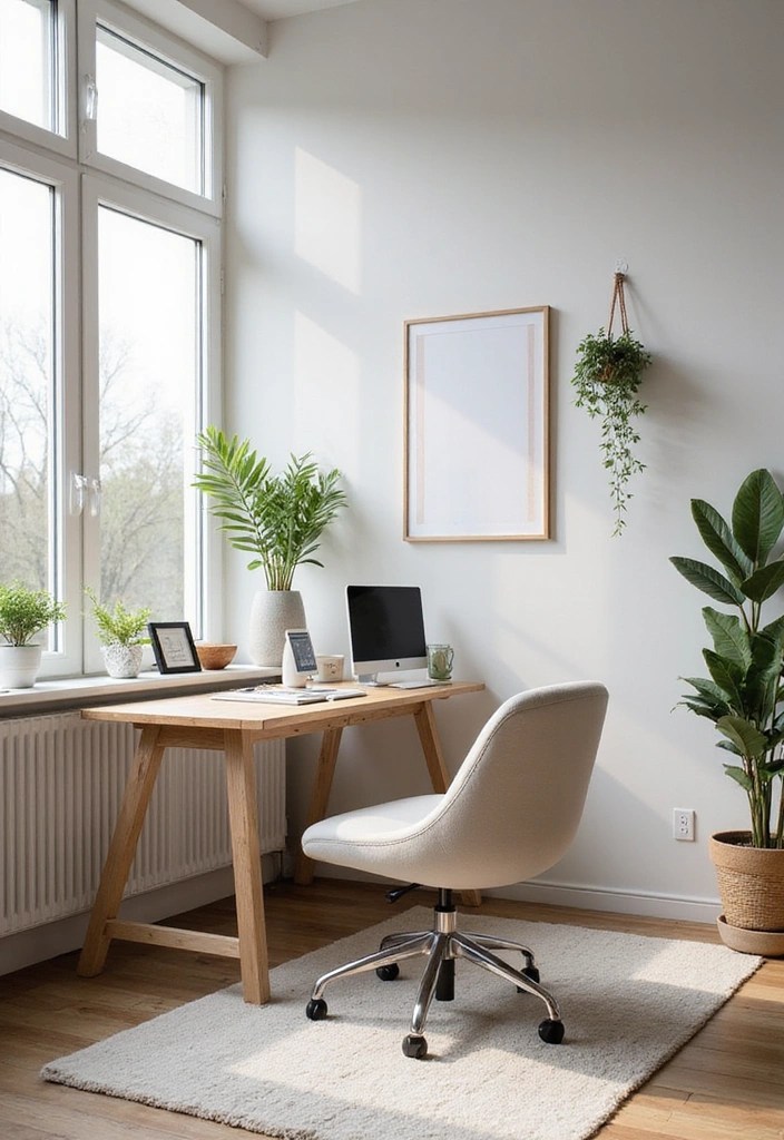 10 Cozy & Aesthetic Home Office Setups That’ll Make You Never Want to Leave! - 4. The Scandinavian Sanctuary