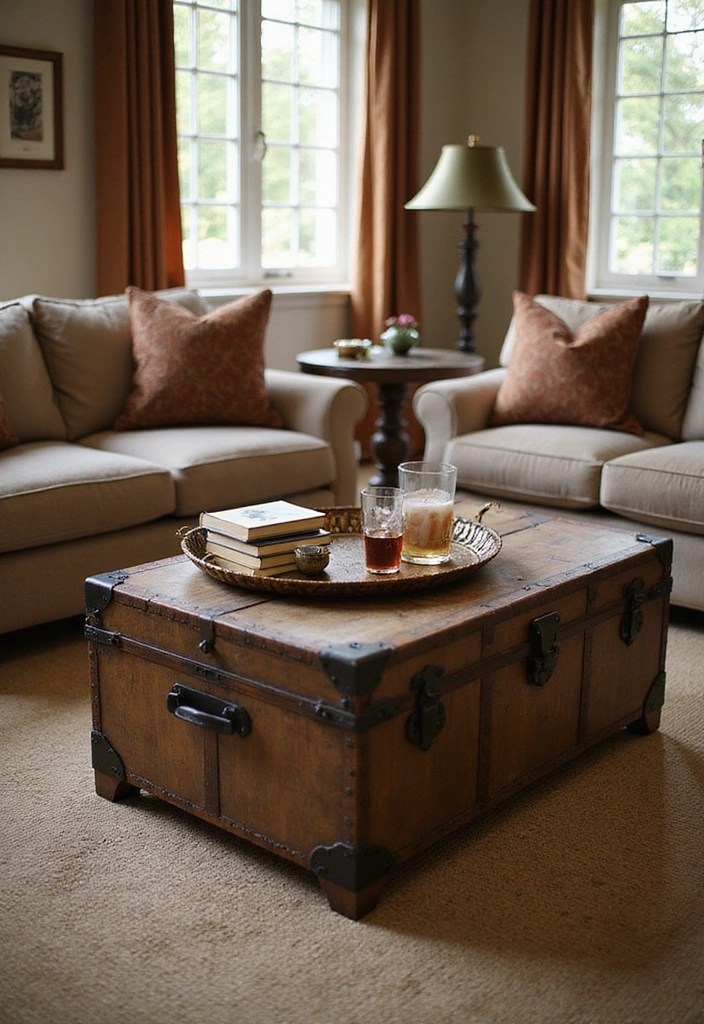 12 Functional Furniture Pieces That Maximize Storage in Small Rooms (You’ll Love #5!) - 8. Trunk Coffee Table