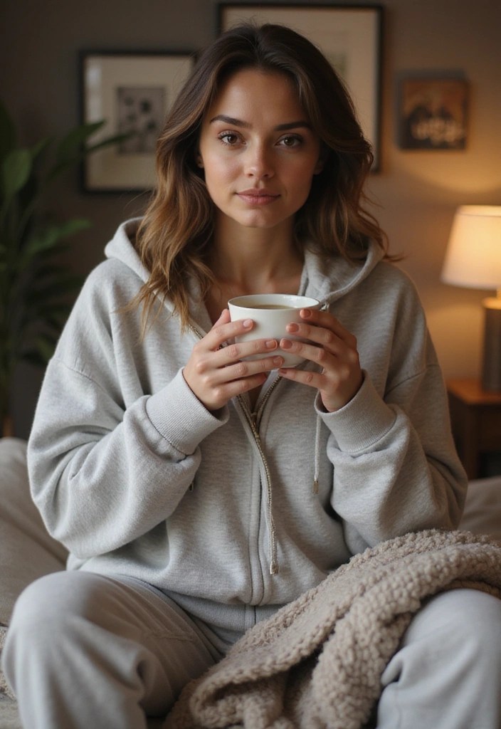 25 Casual Spring Outfits So Comfy You'll Want to Wear Them Everywhere! - 17. Lightweight Hoodie and Joggers