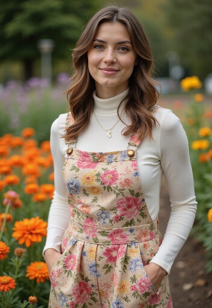 25 Casual Spring Outfits So Comfy You'll Want to Wear Them Everywhere! - 9. Pinafore Dress and Turtleneck