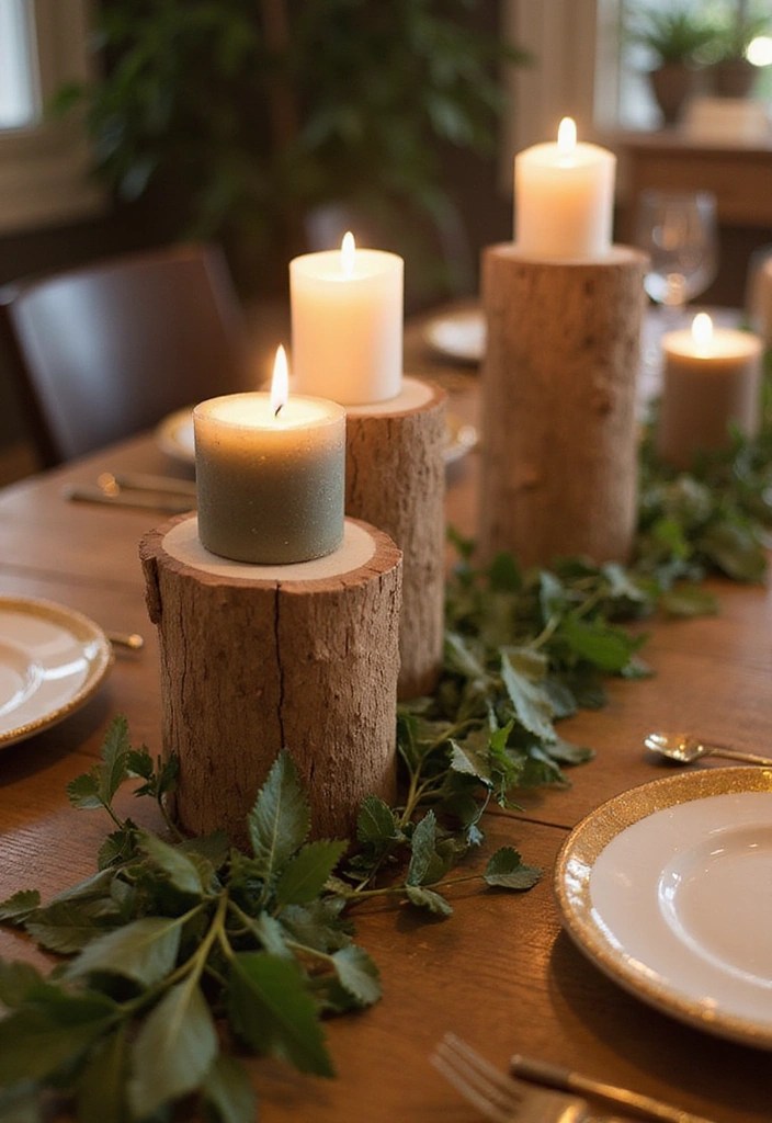 25 Rustic Cottagecore DIYs That Will Make Your Home Feel Like a Cozy Retreat! - 3. Rustic Candle Holders